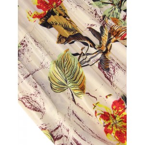 Vintage Print Floral Short Sleeve Overhead Dress
