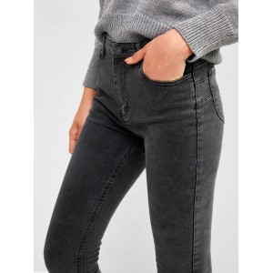 Basic Skinny Jeans - Dark Gray S