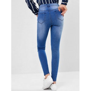  Ripped Skinny Jeans - Jeans Blue M